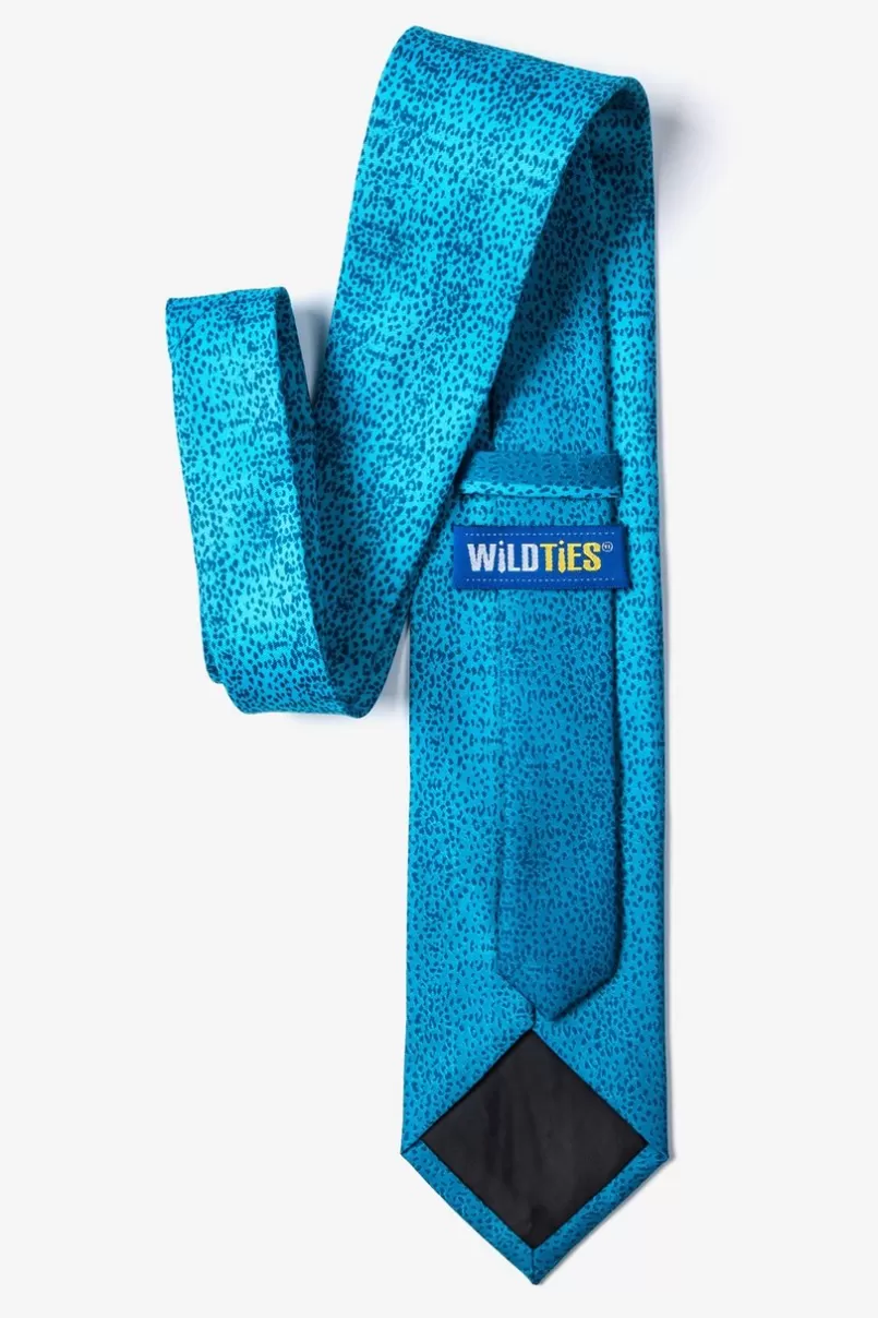 Ties Cheetah Blue Tie Clearance