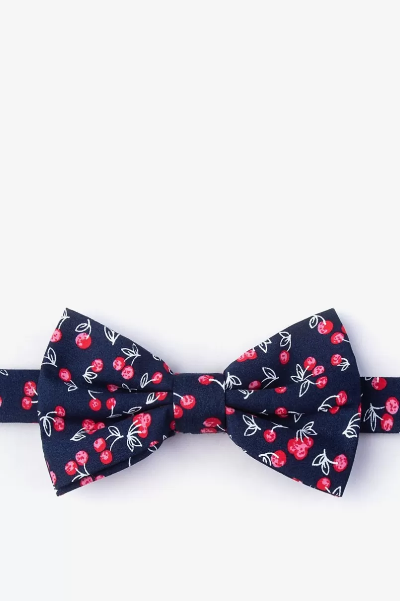 Ties Cherry Navy Blue Pre-Tied Bow Tie NavyBlue Flash Sale