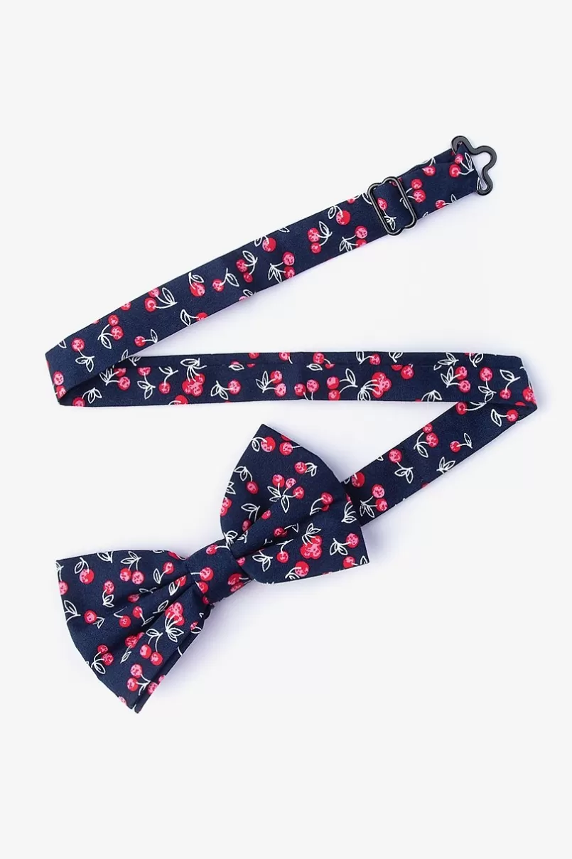 Ties Cherry Navy Blue Pre-Tied Bow Tie NavyBlue Flash Sale