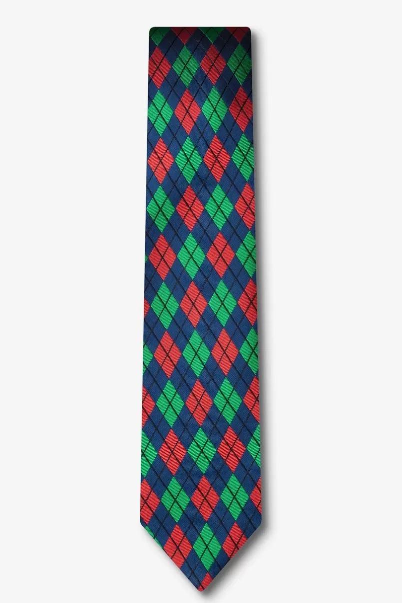 Ties Christmas Argyle Navy Blue Skinny Tie NavyBlue Sale