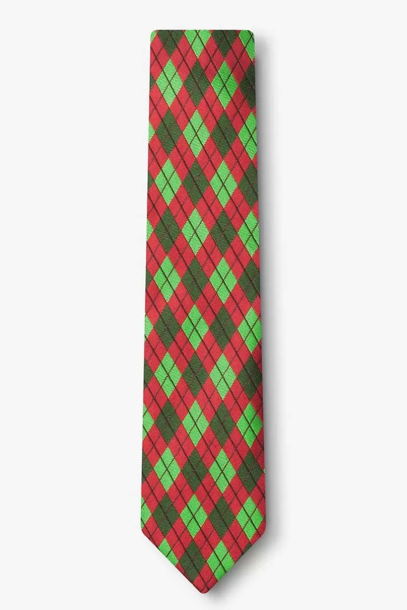 Ties Christmas Argyle Red Skinny Tie Red&HunterGreen Shop