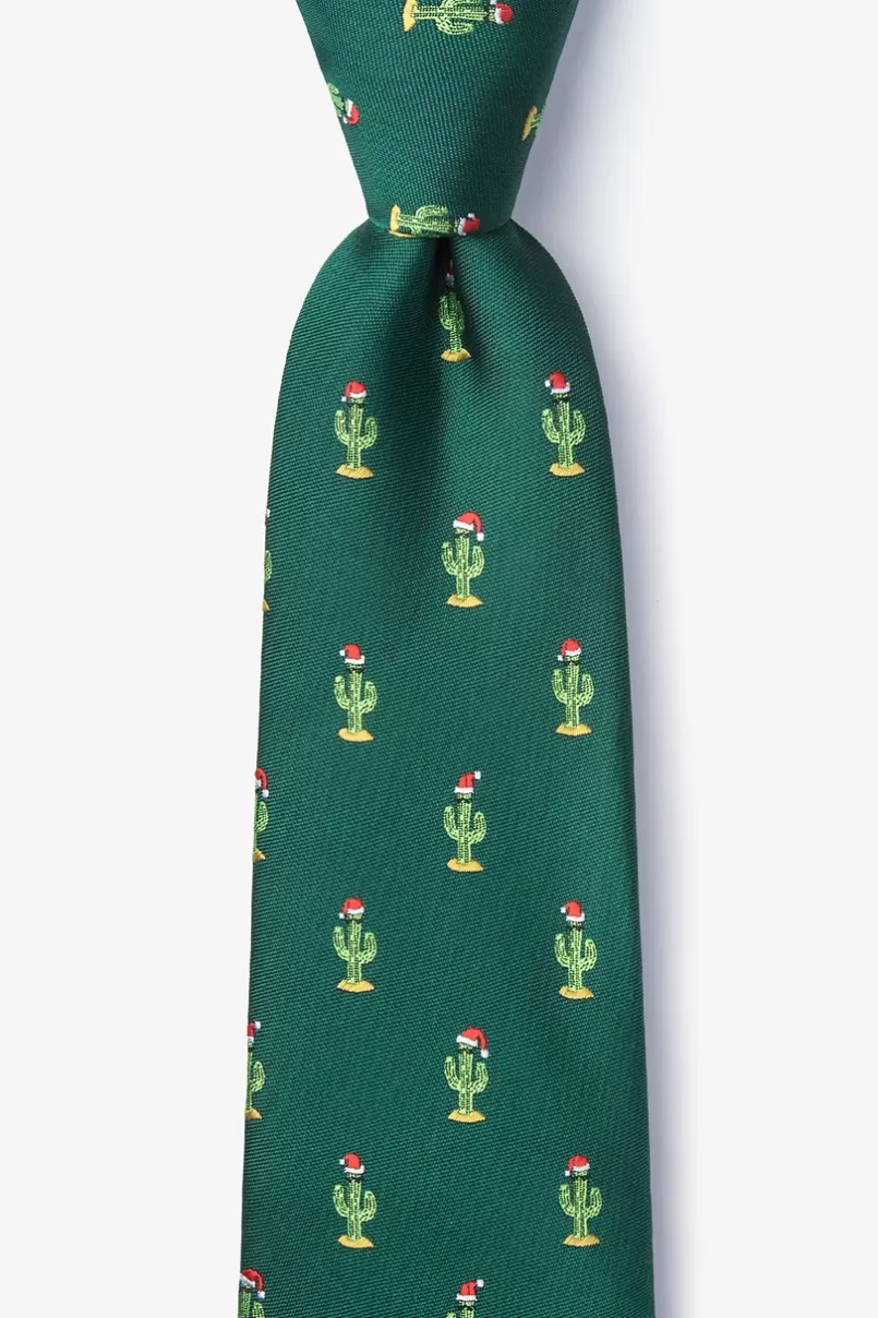 Ties Christmas Cacti Extra Long Tie Green Best Sale