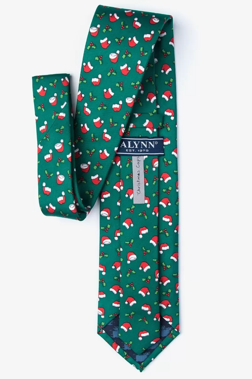 Ties Christmas Caps Green Tie New