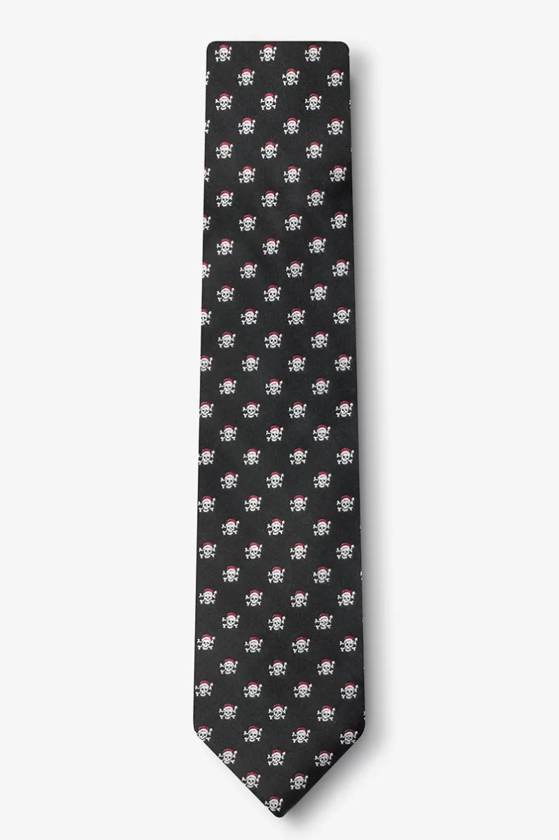 Ties Christmas Skulls Skinny Tie Black Clearance
