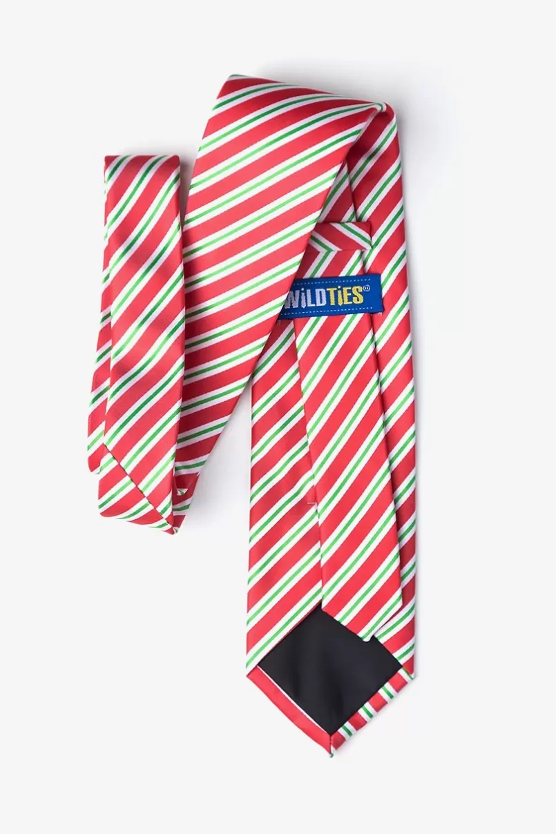 Ties Christmas Stripe Red Extra Long Tie Flash Sale