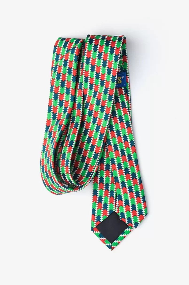 Ties Christmas Tree Abstract Green Skinny Tie Green&HunterGreen Cheap
