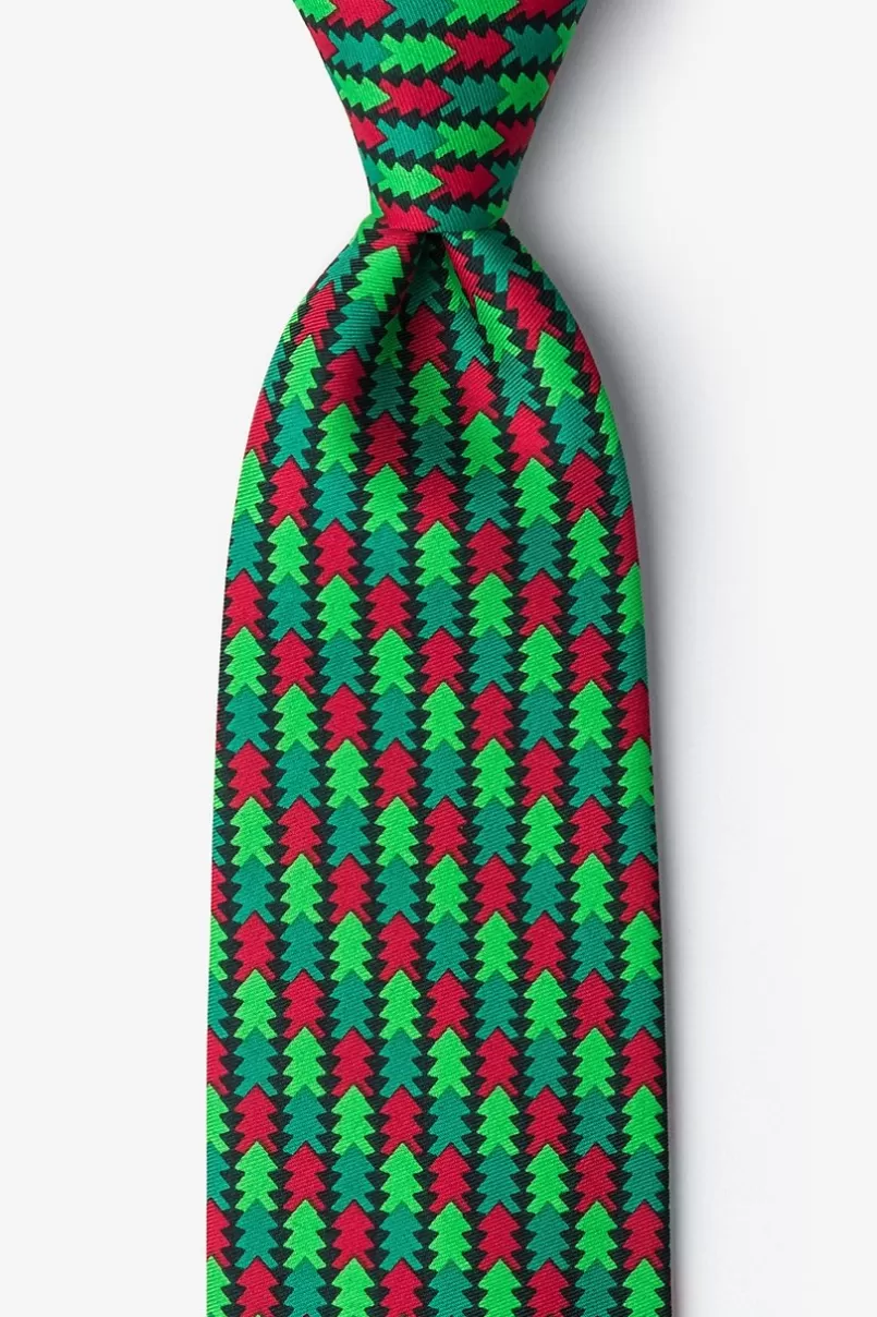Ties Christmas Tree Abstract Hunter Green Tie HunterGreen Discount