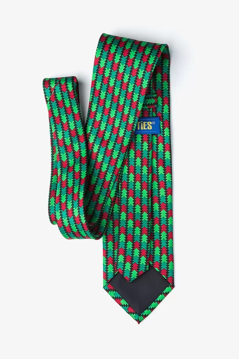 Ties Christmas Tree Abstract Hunter Green Tie HunterGreen Discount