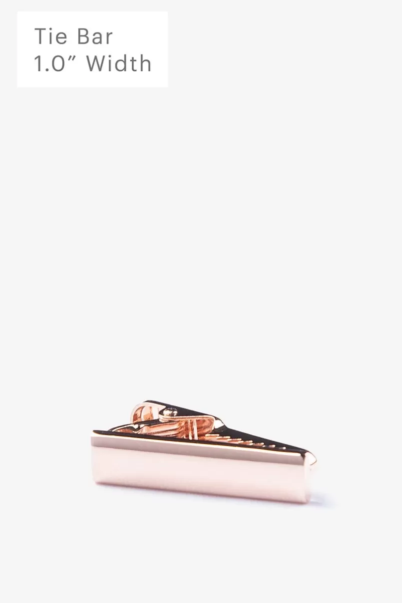Ties Chrome Curved Rose Gold Tie Bar RoseGold Cheap
