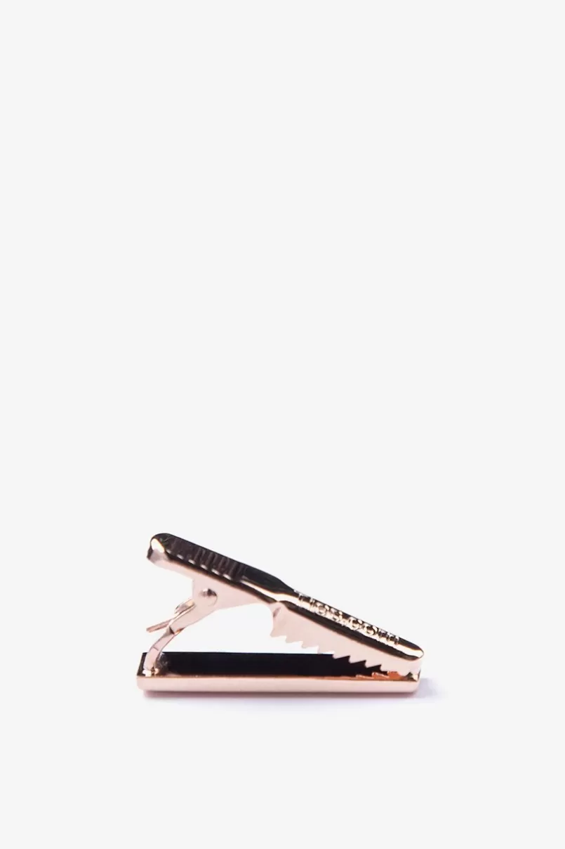 Ties Chrome Curved Rose Gold Tie Bar RoseGold Cheap