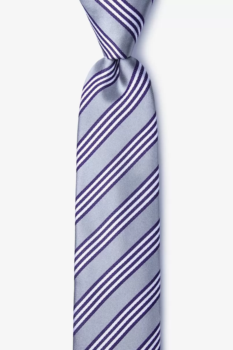 Ties Clare Skinny Tie Silver Store