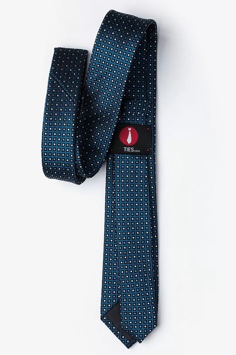 Ties Clavering Teal Skinny Tie Hot