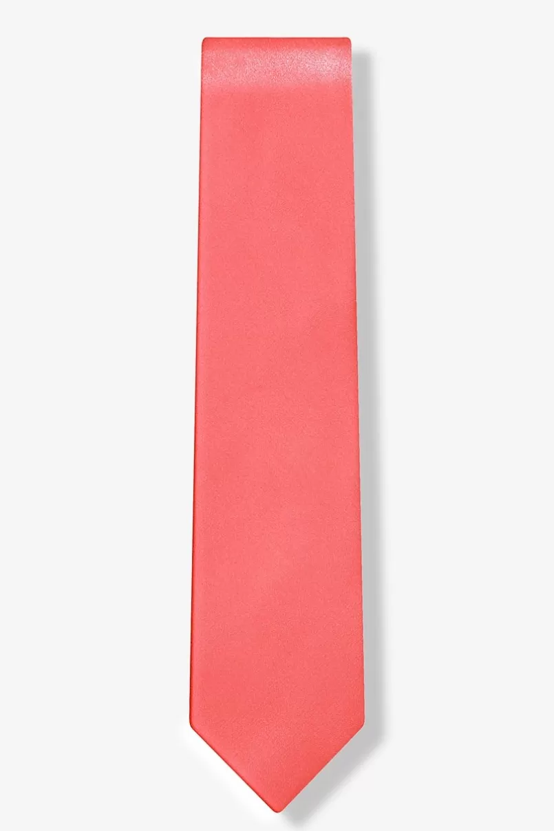 Ties 2.5" Skinny Tie Coral Fashion