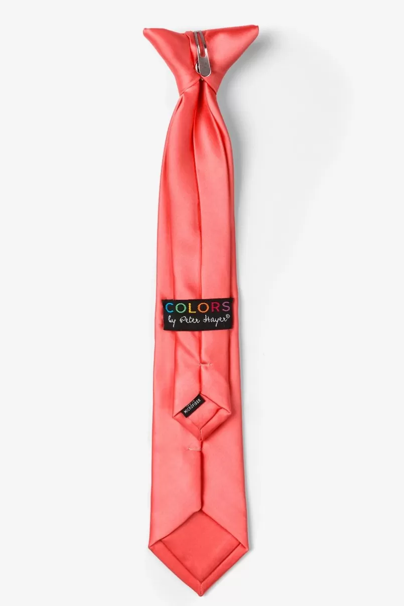Ties Clip-on Tie For Boys Coral Flash Sale