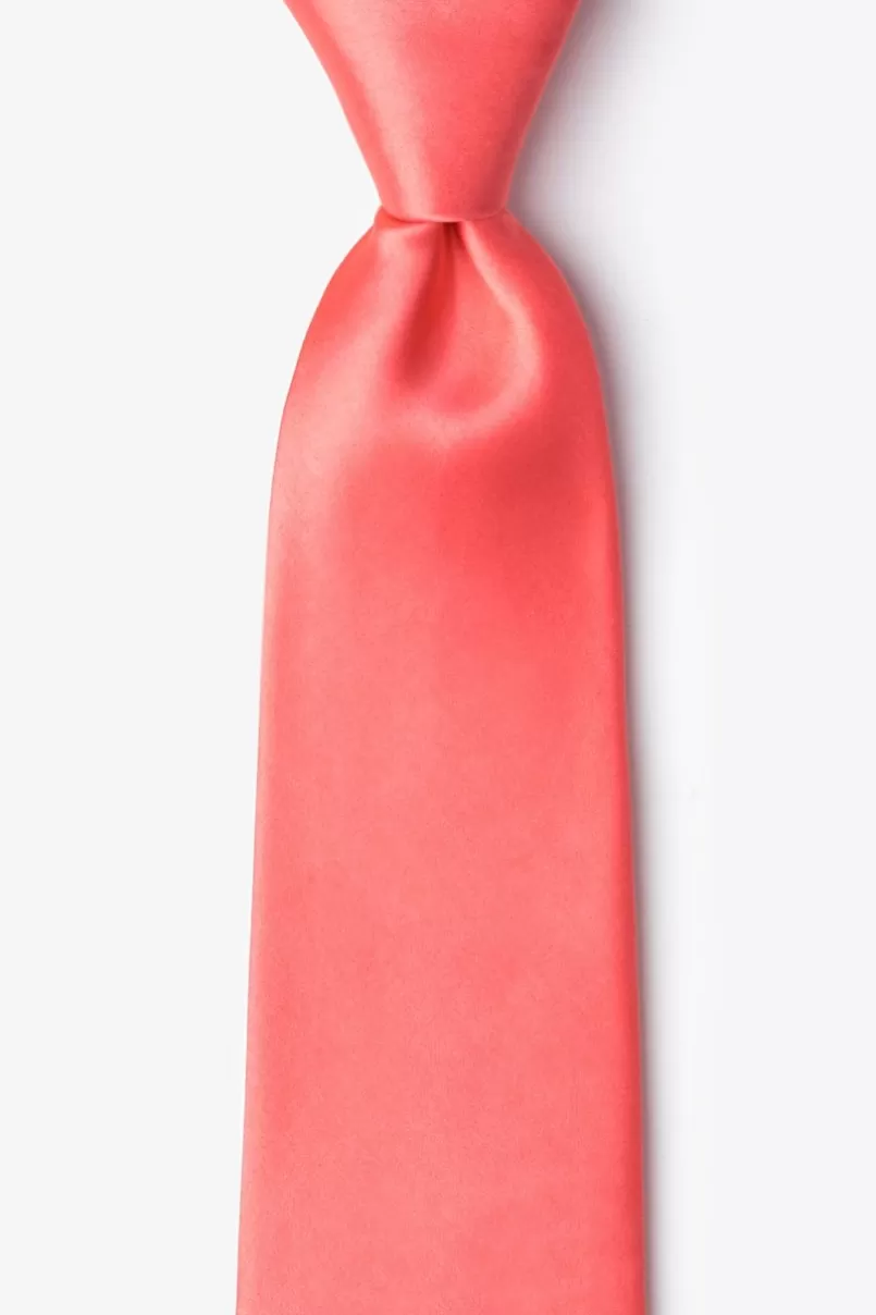 Ties Extra Long Tie Coral Discount