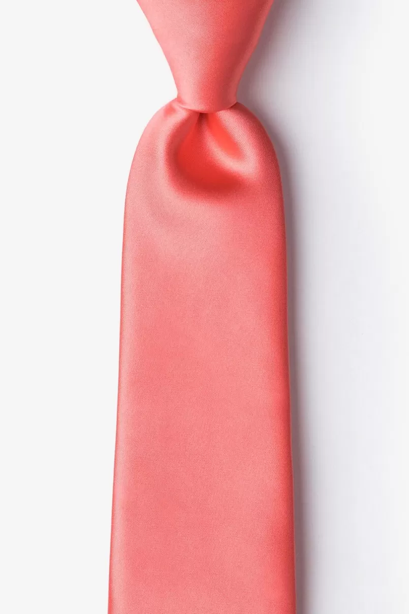 Ties Extra Long Tie Coral Fashion