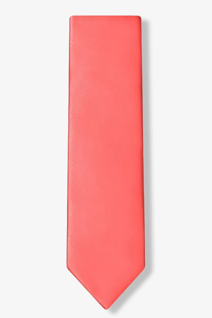 Ties Extra Long Tie Coral Fashion