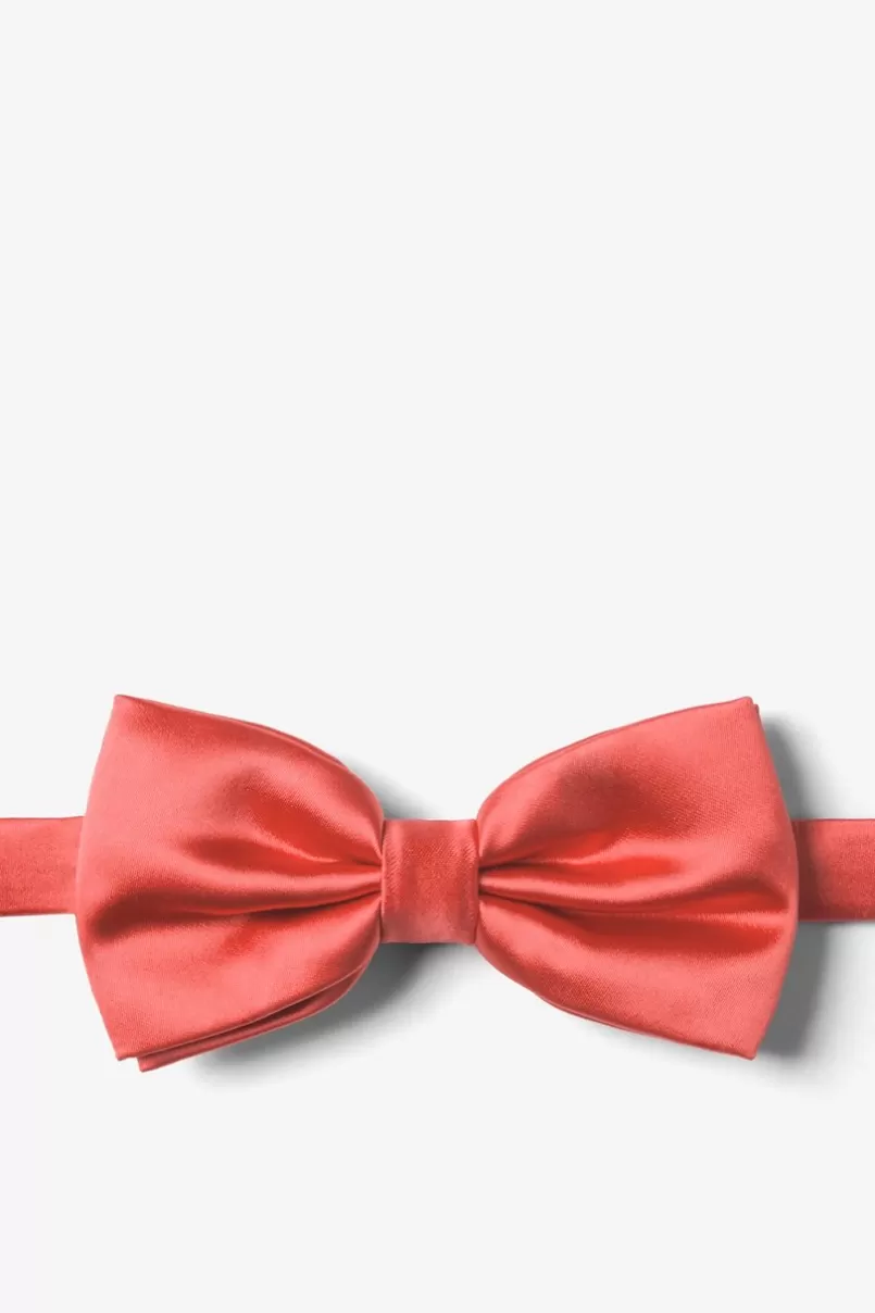 Ties Pre-Tied Bow Tie Coral Flash Sale