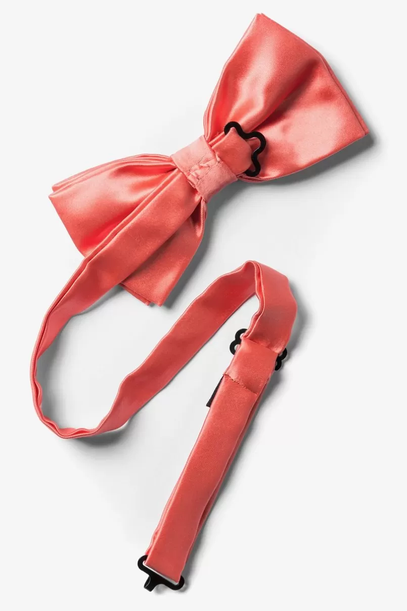 Ties Pre-Tied Bow Tie Coral Flash Sale