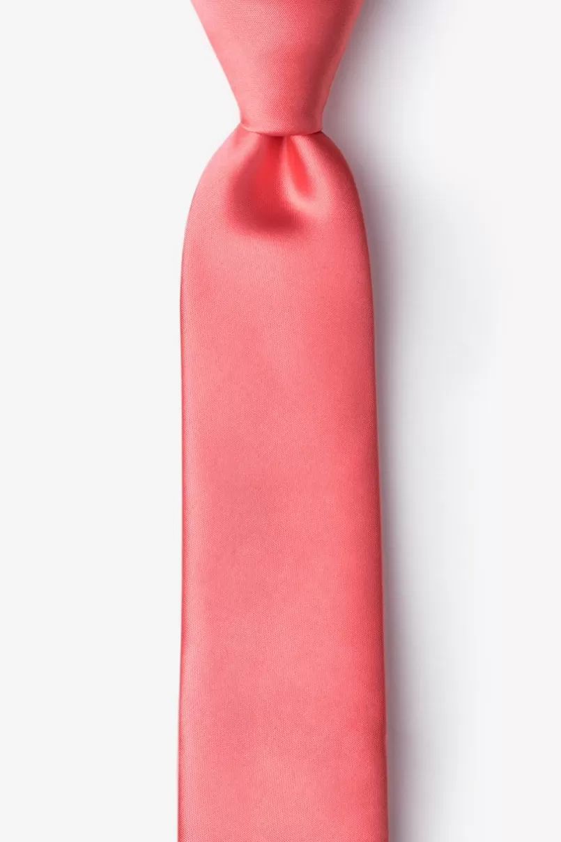 Ties Skinny Tie Coral Clearance