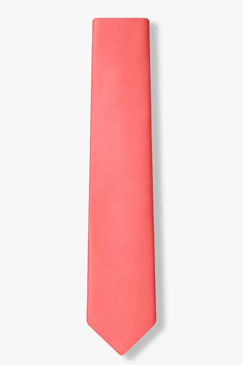 Ties Skinny Tie Coral Clearance
