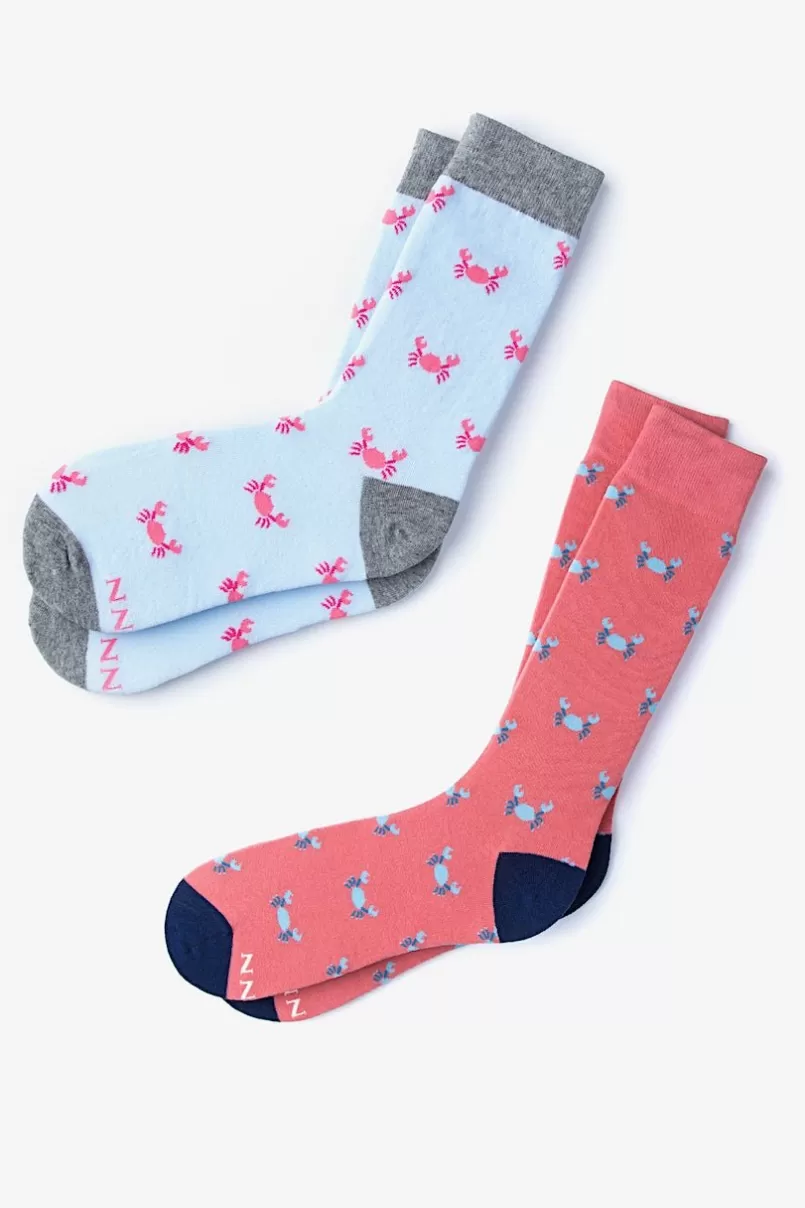 Ties Crab Blue Sock Cheap