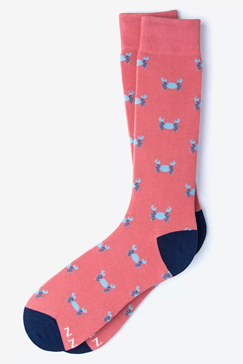 Ties Crab Blue Sock Cheap