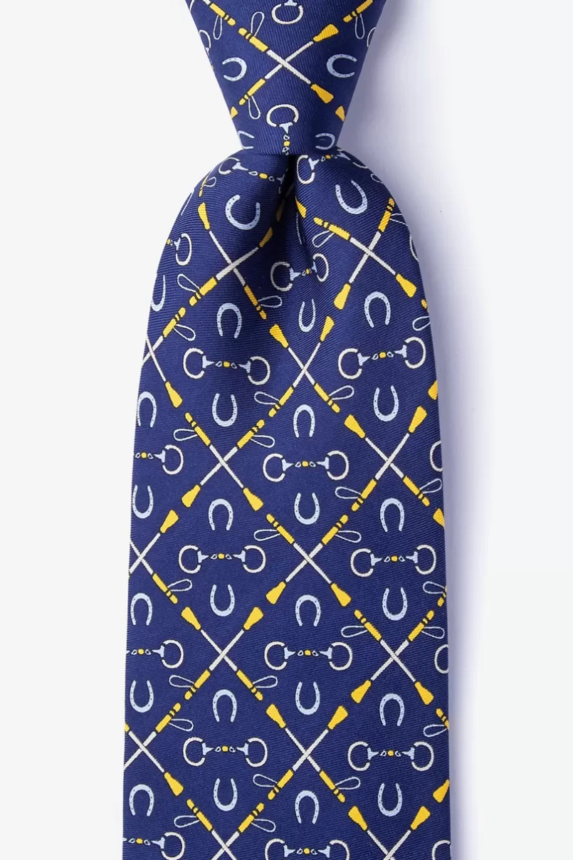 Ties Cream of the Crop Navy Blue Extra Long Tie Fashion