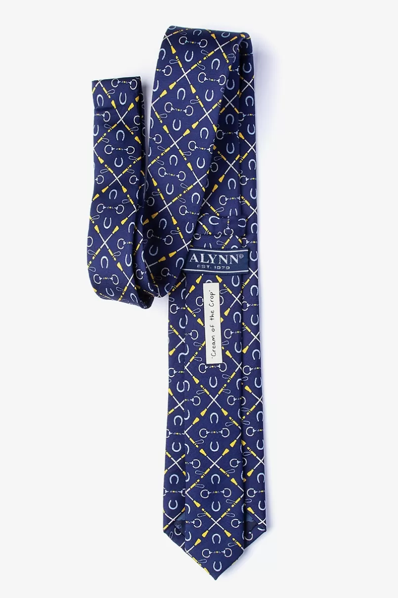 Ties Cream of the Crop Navy Blue Extra Long Tie Fashion