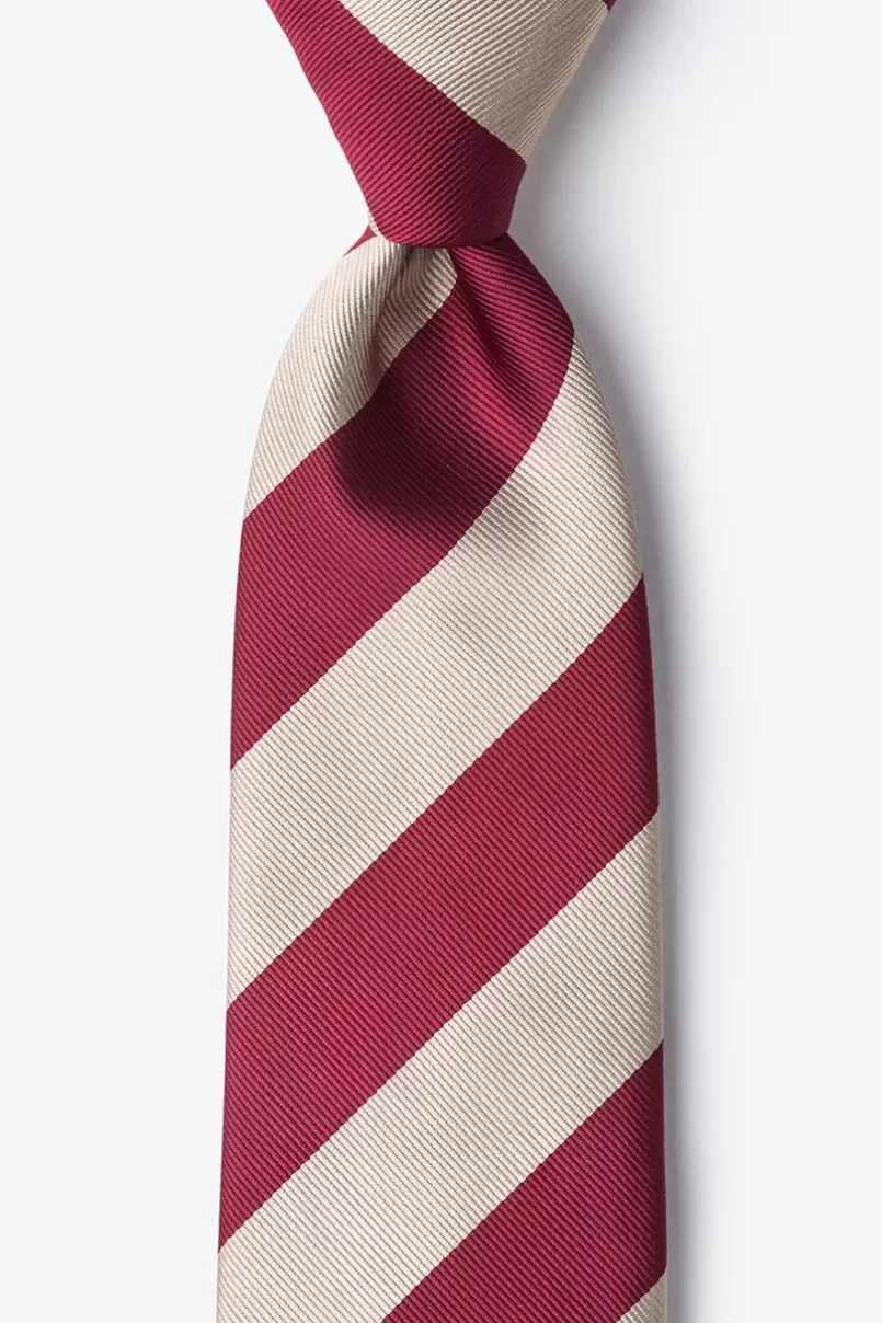 Ties Crimson & Cream Stripe Tie Crimson&Cream New