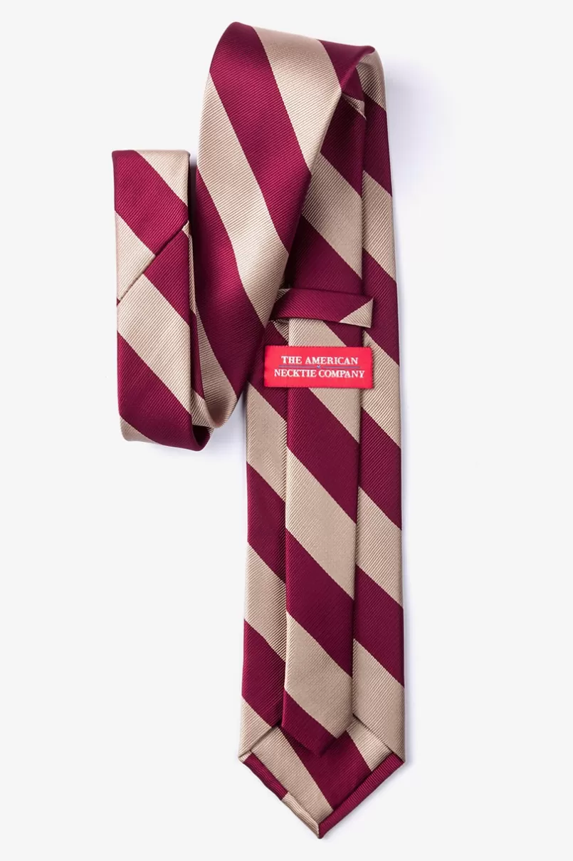 Ties Crimson & Cream Stripe Tie Crimson&Cream New