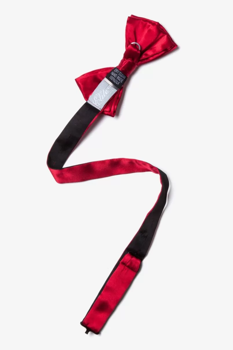 Ties Red Pre-Tied Bow Tie Crimson Shop