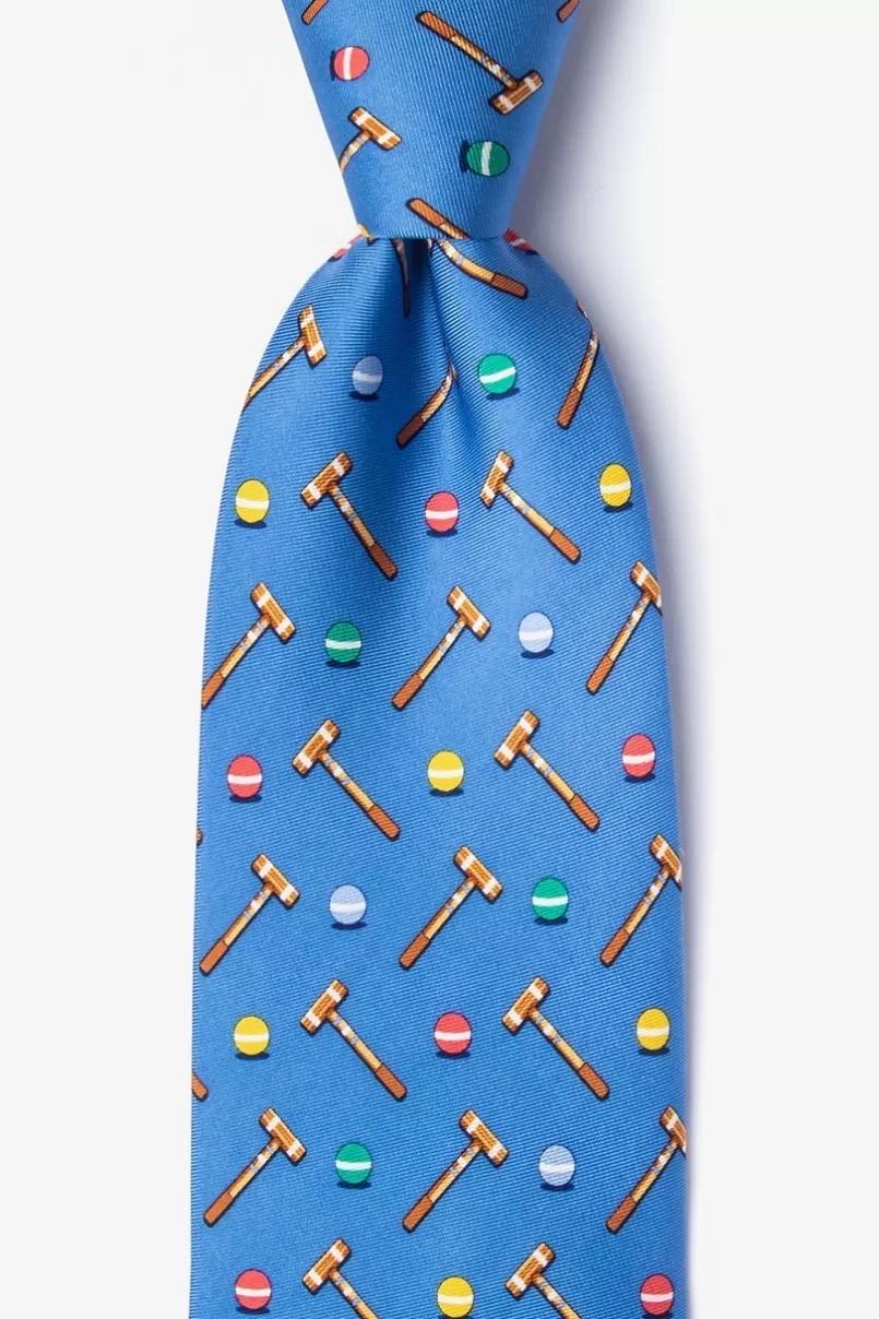 Ties Croquet All Day Blue Tie Flash Sale