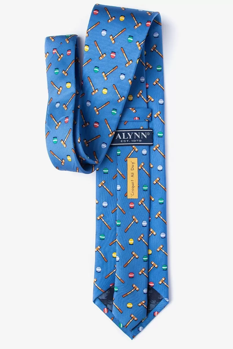 Ties Croquet All Day Blue Tie Flash Sale