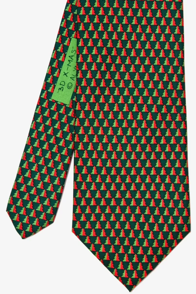 Ties 3D X-MAS Green Tie New