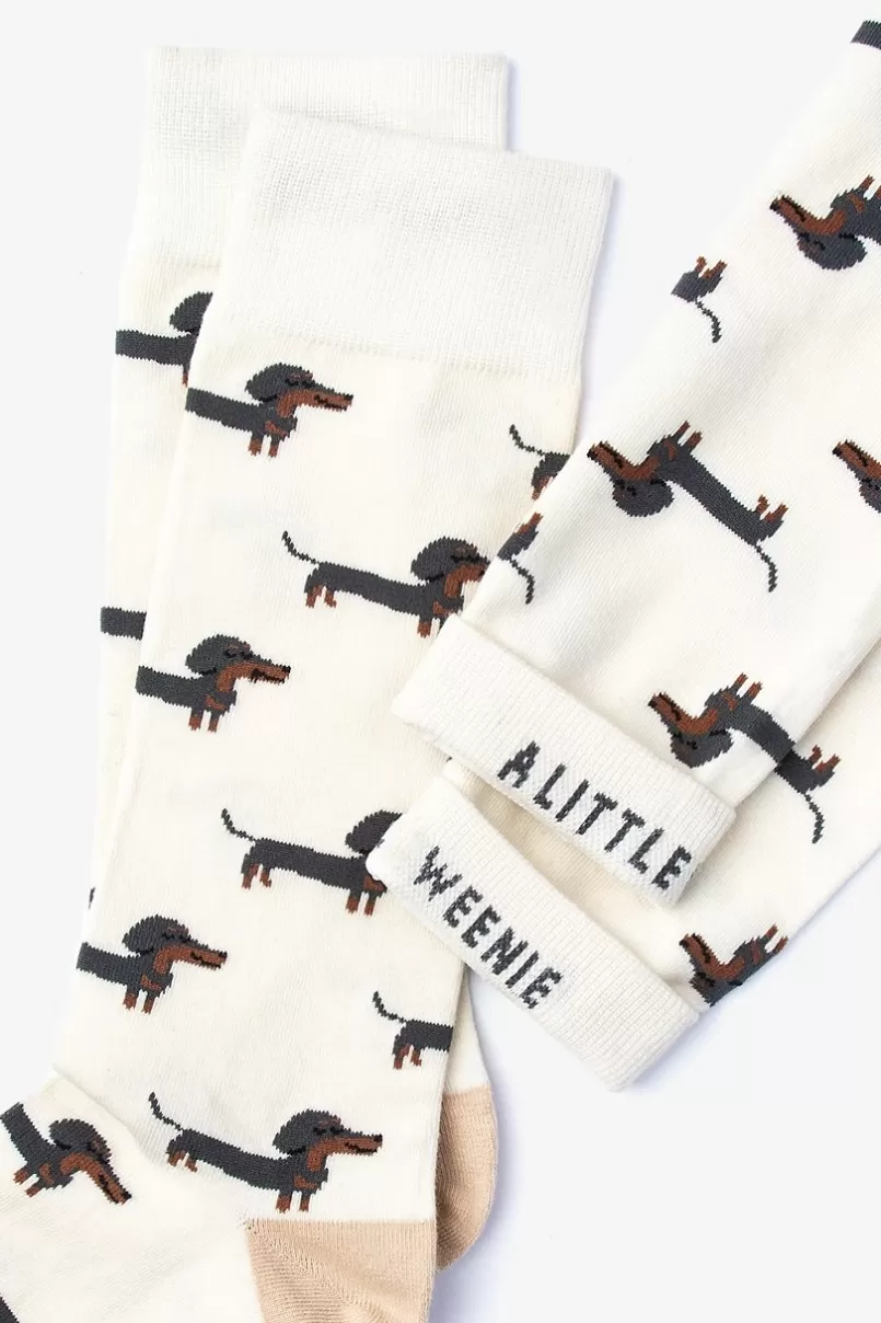 Ties Dachshund | Weiner Dog Sock Cream Cheap