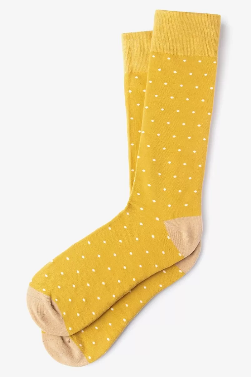 Ties Dapper Dots Sock Gold Best Sale
