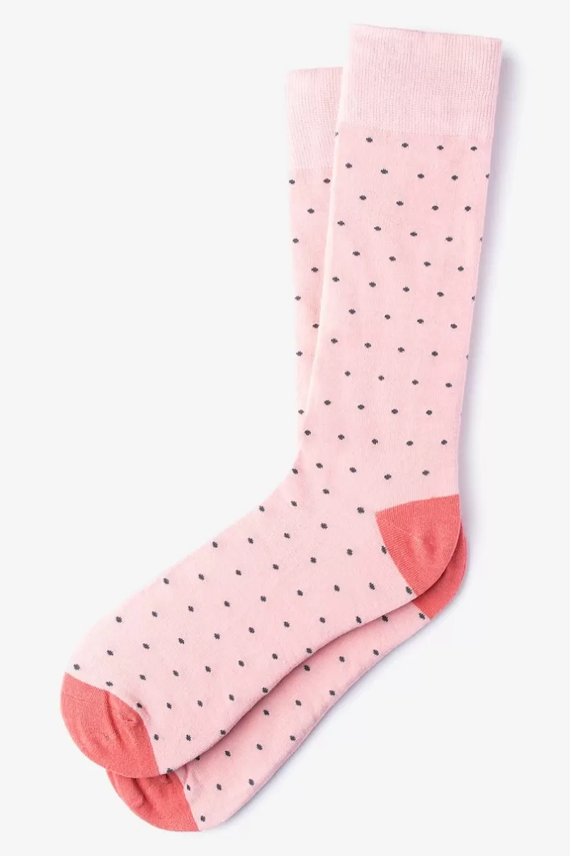Ties Dapper Dots Sock Pink Hot