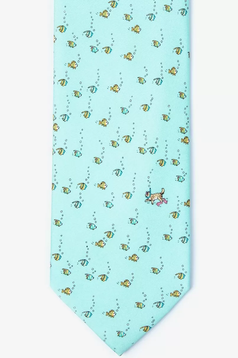 Ties Deep Sea Dining Light Blue Tie Outlet