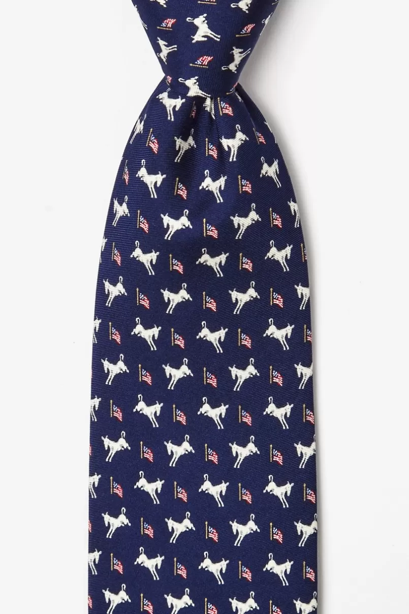 Ties Democratic Donkeys Navy Blue Tie Discount