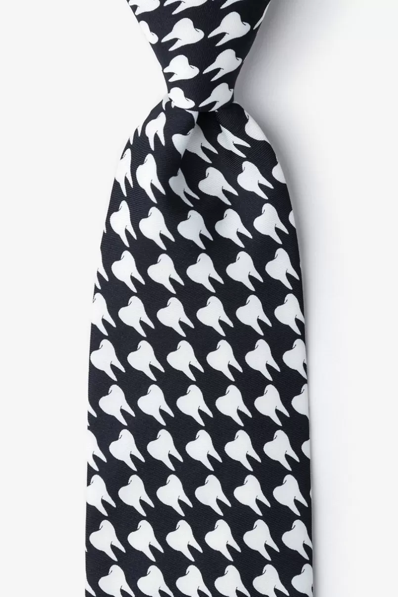Ties Dentists' Teeth Black Tie Flash Sale