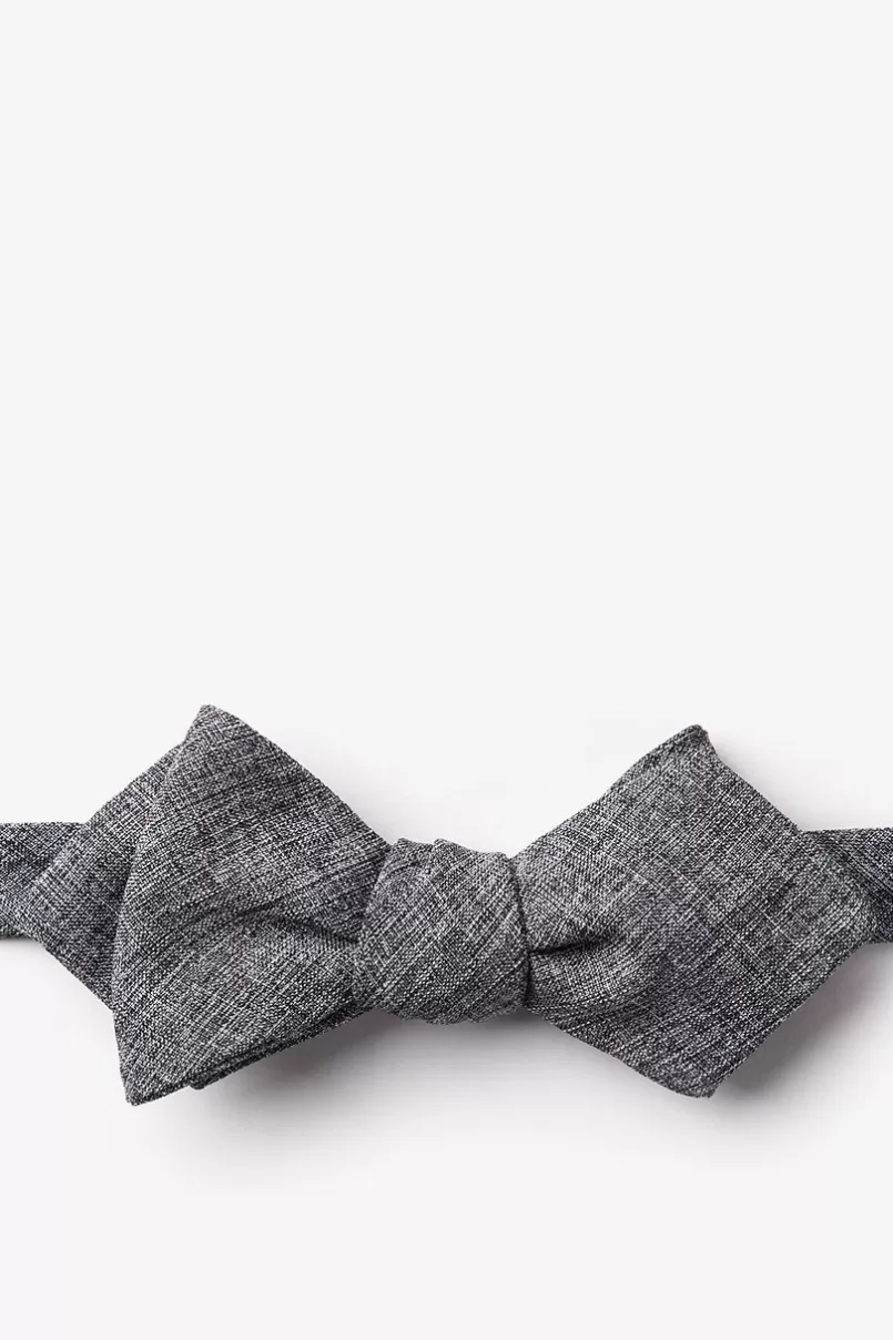 Ties Denver Diamond Tip Bow Tie Black Best Sale