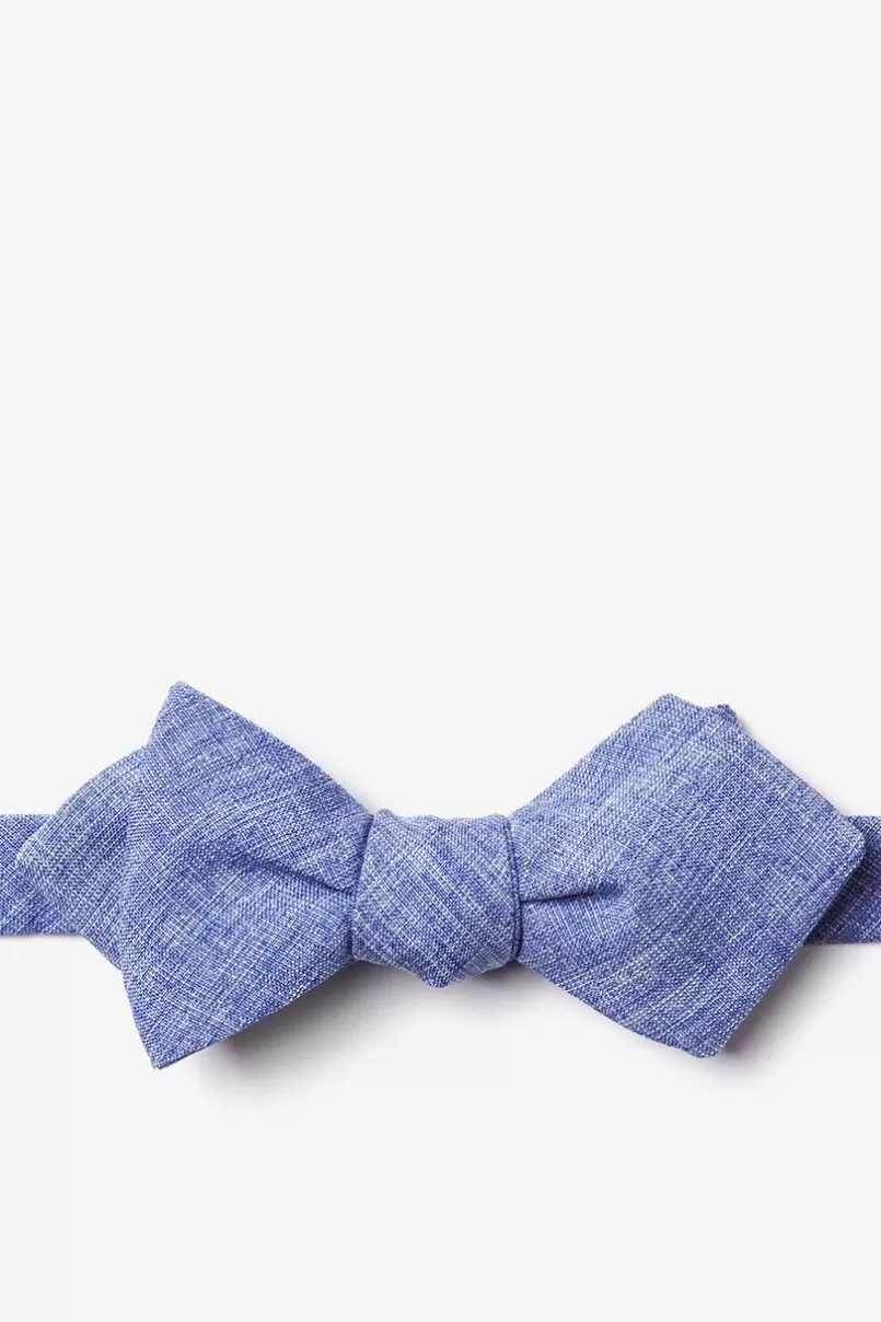 Ties Denver Diamond Tip Bow Tie Blue Online