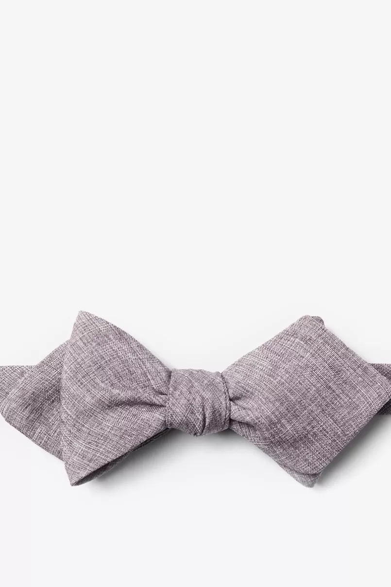 Ties Denver Diamond Tip Bow Tie Gray Hot