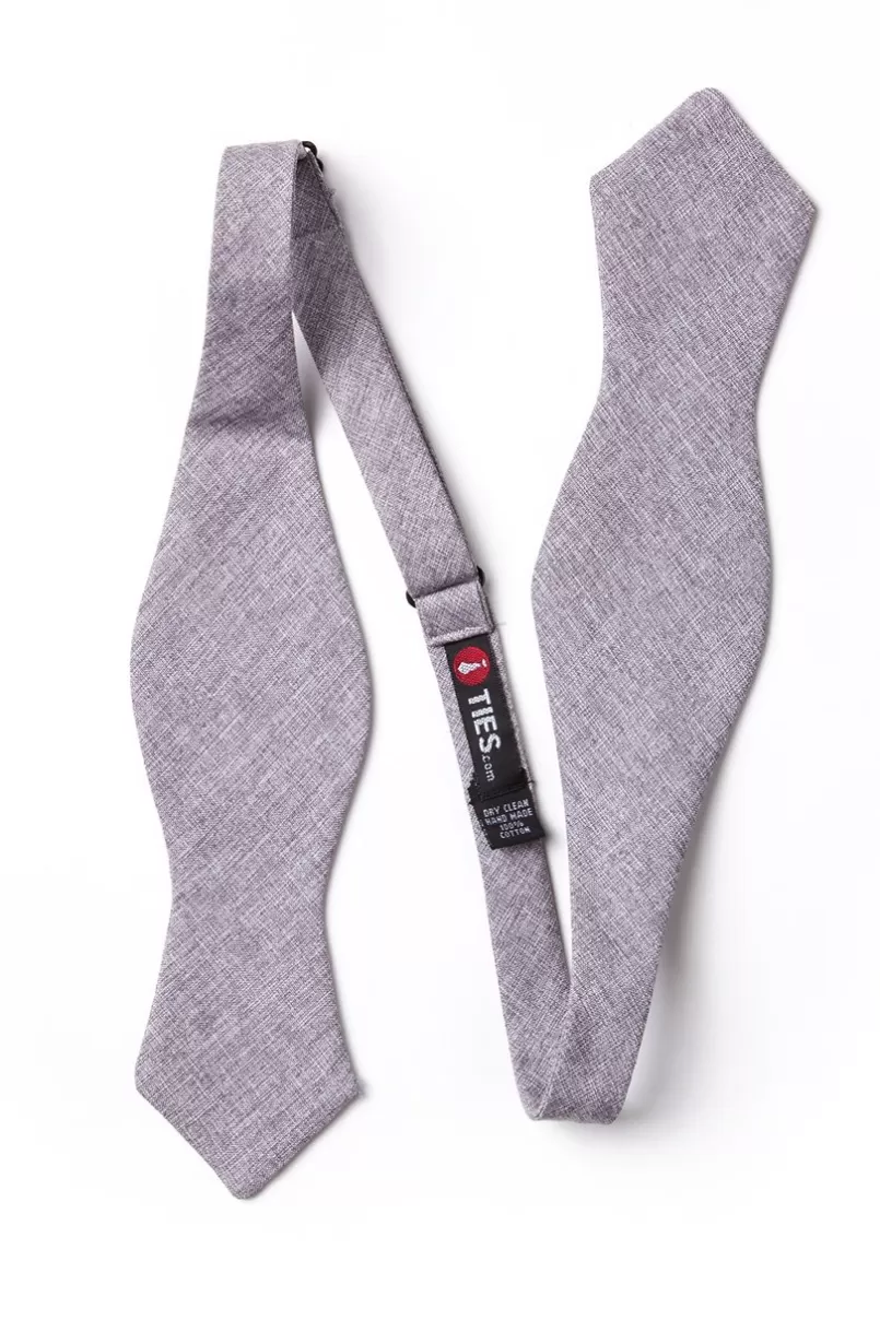 Ties Denver Diamond Tip Bow Tie Gray Hot