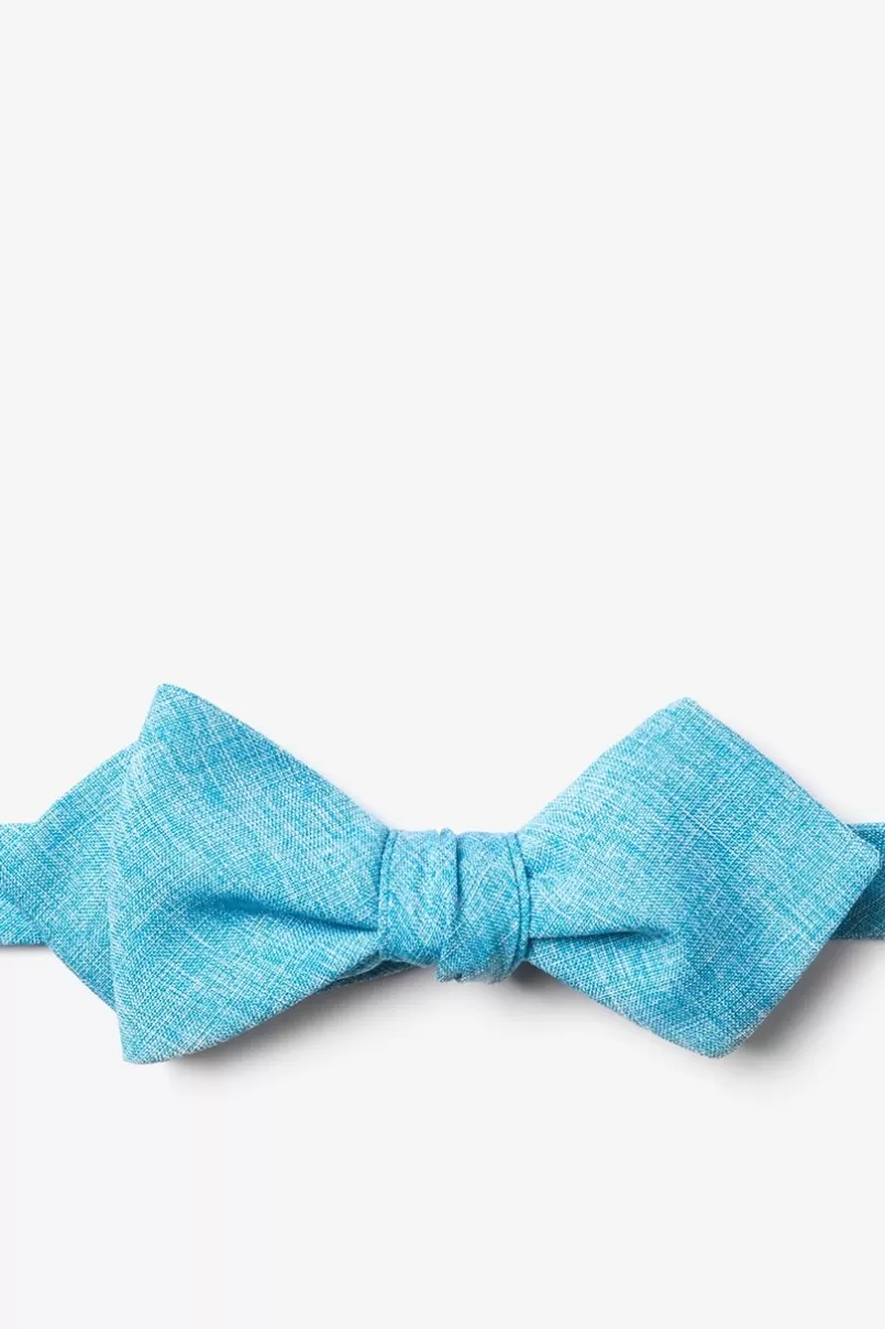 Ties Denver Light Blue Diamond Tip Bow Tie LightBlue Flash Sale