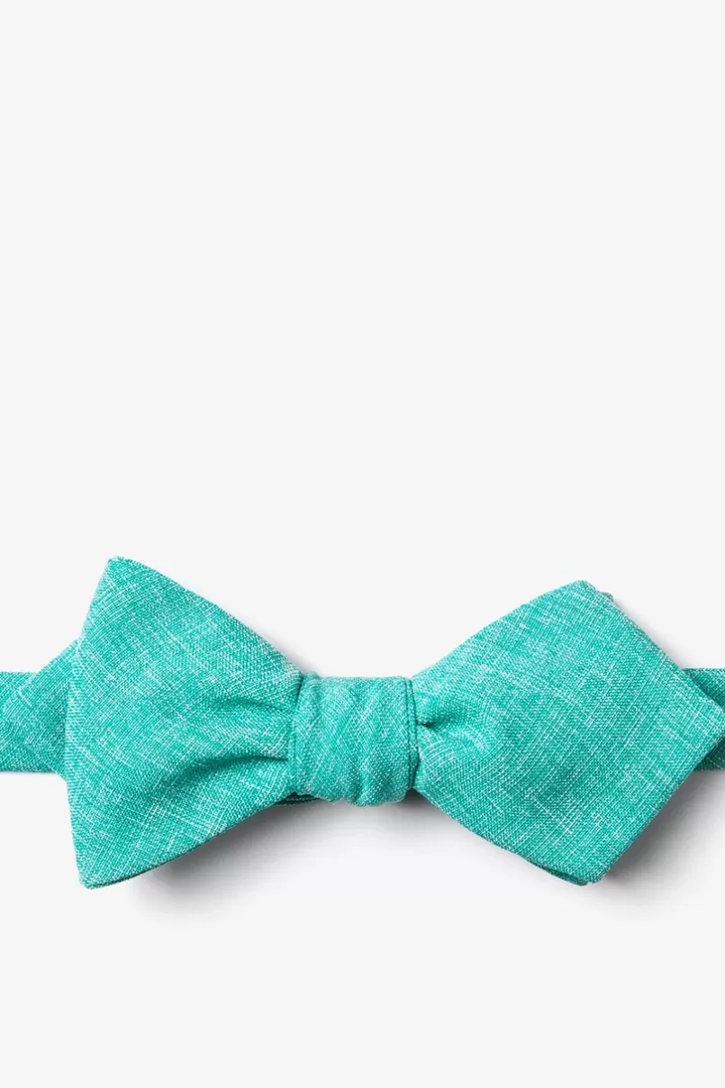 Ties Denver Diamond Tip Bow Tie Turquoise Best Sale