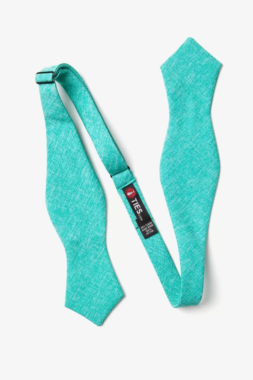Ties Denver Diamond Tip Bow Tie Turquoise Best Sale
