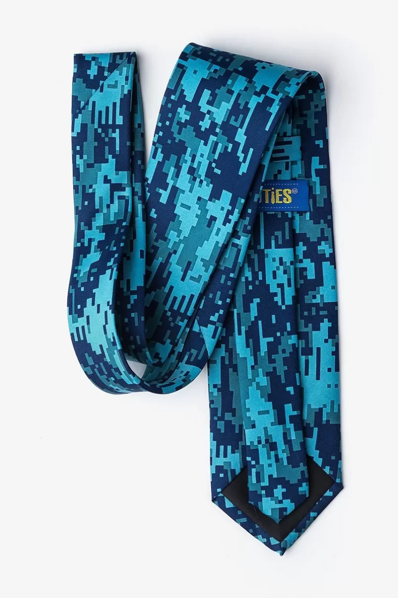 Ties Digital Camo Navy Blue Tie NavyBlue&SkyBlue Best Sale