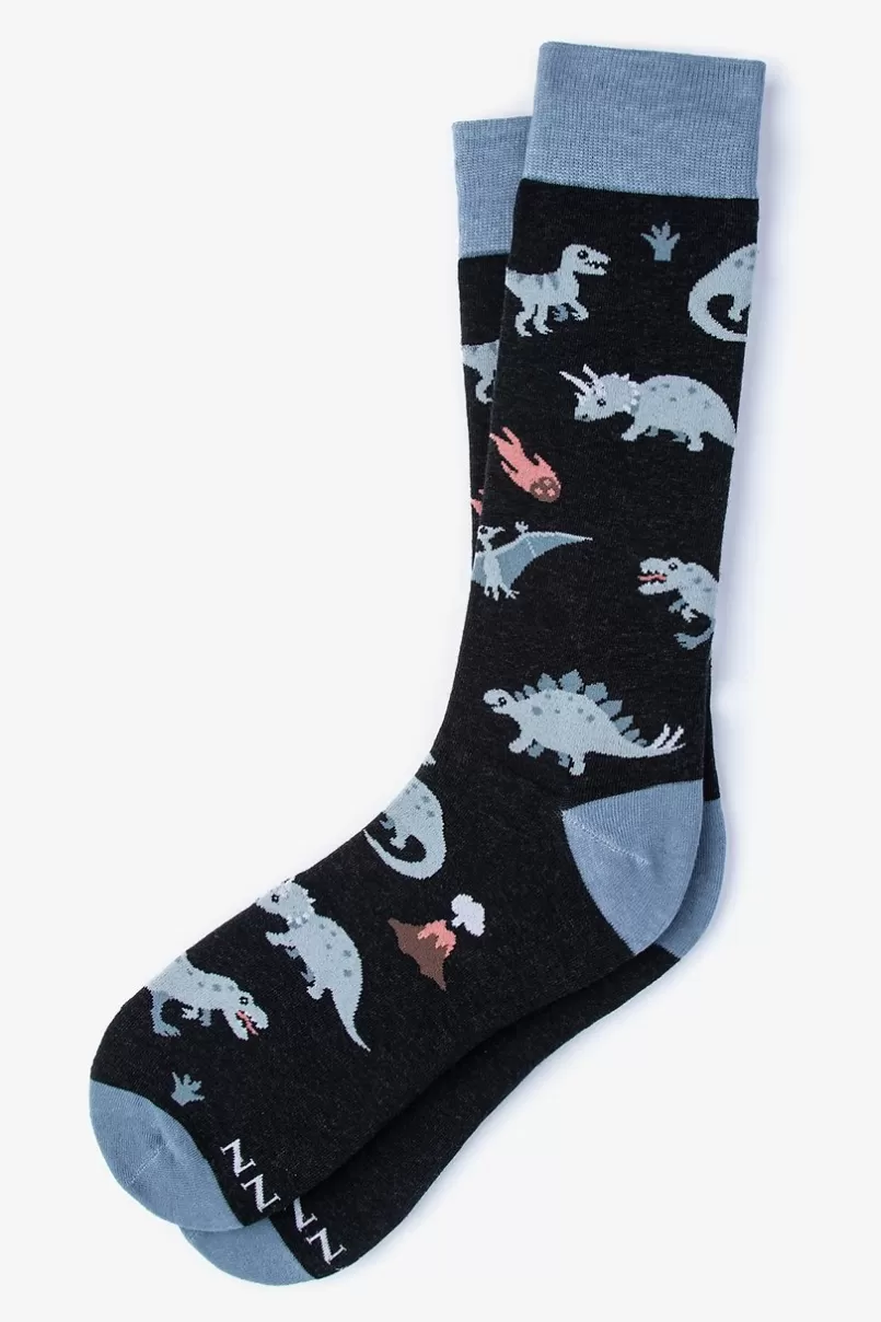 Ties Dinosaur Sock Gray Shop